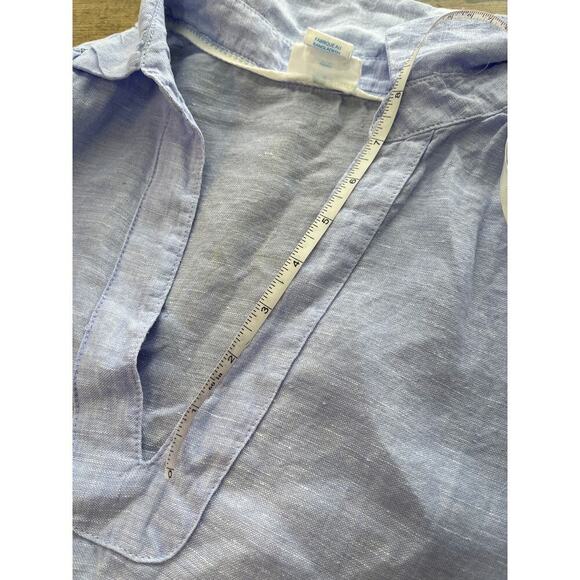 Sigrid Olsen Womens S Lavender 100% Linen V Neck 3/4 Sleeves Coastal Cool - Picture 5 of 6